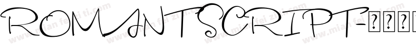 ROMANT SCRIPT字体转换
